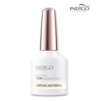 ABRACADOBRA TOP COAT 7 ML, TRANSPARENTNY Z DROBINKAMI ZŁOTA